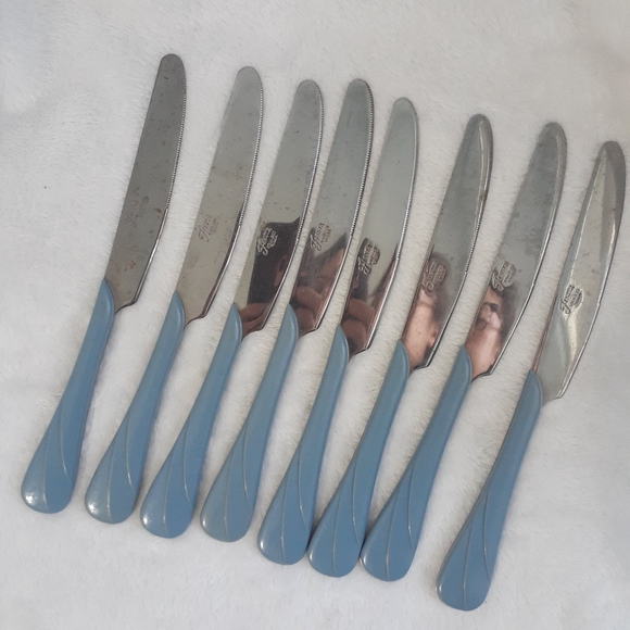 Fiesta Periwinkle Swirl Butter Knives Vintage - Picture 3 of 4